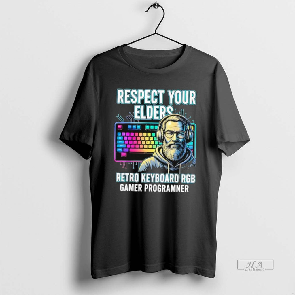 Official Respect Your Elders Retro Keyboard Rgb Gamer Programmer