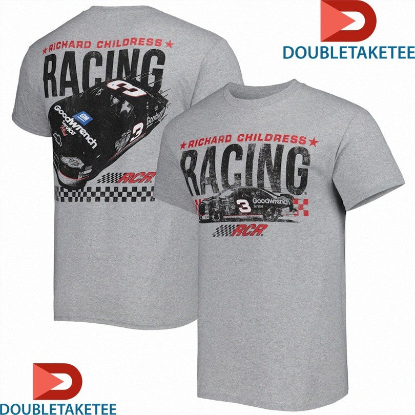 Official Richard Childress Racing Checkered Flag Goodwrench Car Shirts Unisex , , , Long Sleeve Tee