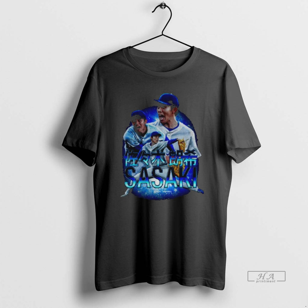 Official Roki Sasaki Posing Los Angeles Dodgers Mlb Baseball Graphic Japan
