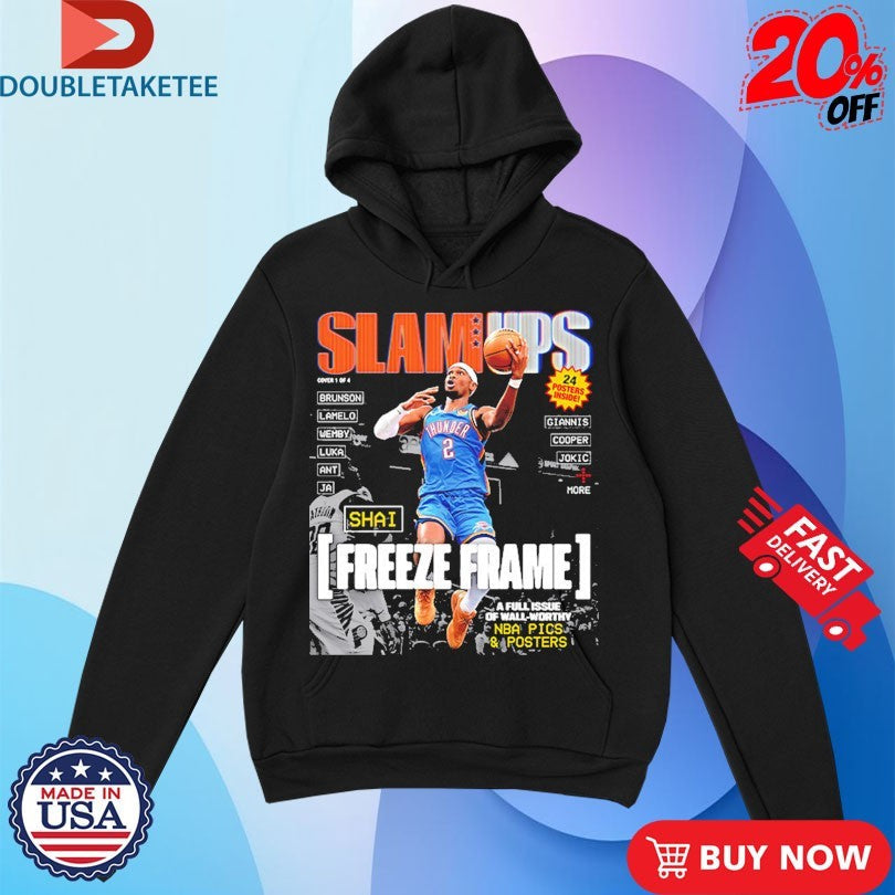 Official SLAM Ups Shai Gilgeous Alexander Freeze Frame A Full Issue Of Wall Worthy Shirts Unisex , , , Long Sleeve Tee