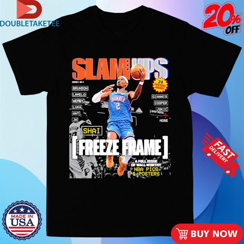 Official SLAM Ups Shai Gilgeous Alexander Freeze Frame A Full Issue Of Wall Worthy Shirts Unisex , , , Long Sleeve Tee