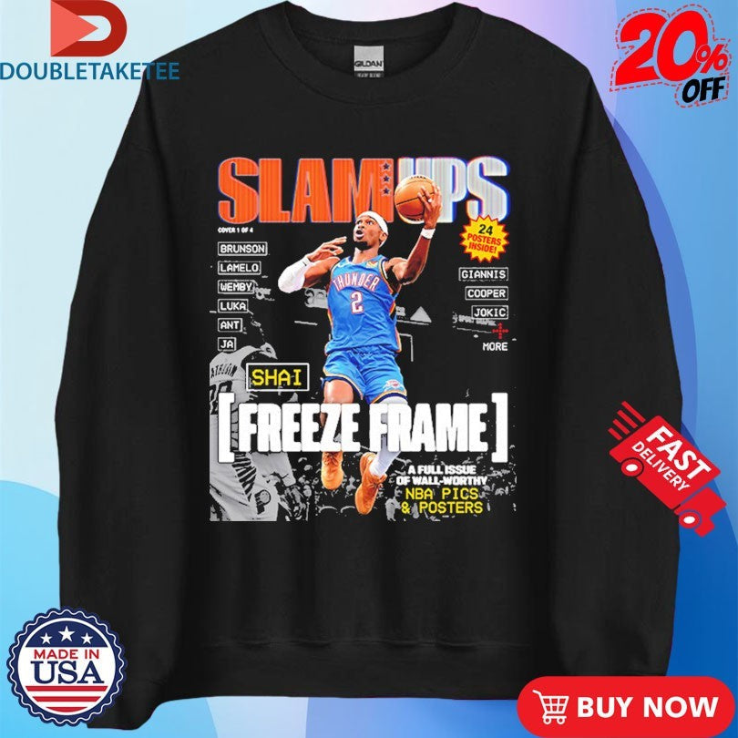 Official SLAM Ups Shai Gilgeous Alexander Freeze Frame A Full Issue Of Wall Worthy Shirts Unisex , , , Long Sleeve Tee