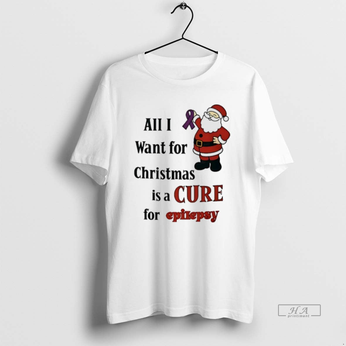 Official Santa Claus All I Want Is Cure Epilepsy