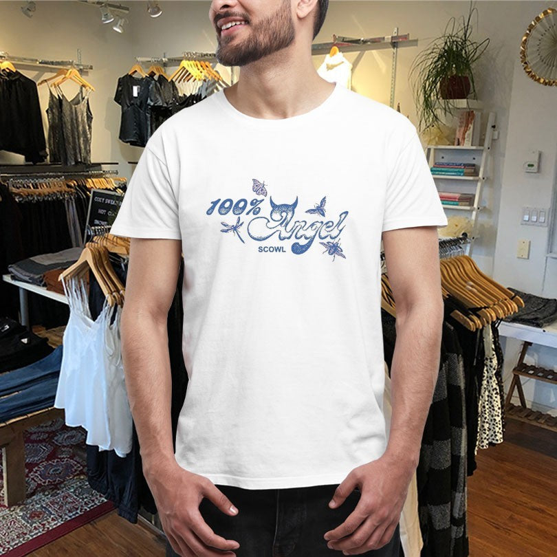 Official Scowl 100% Angel Shirts Unisex , , , Long Sleeve Tee