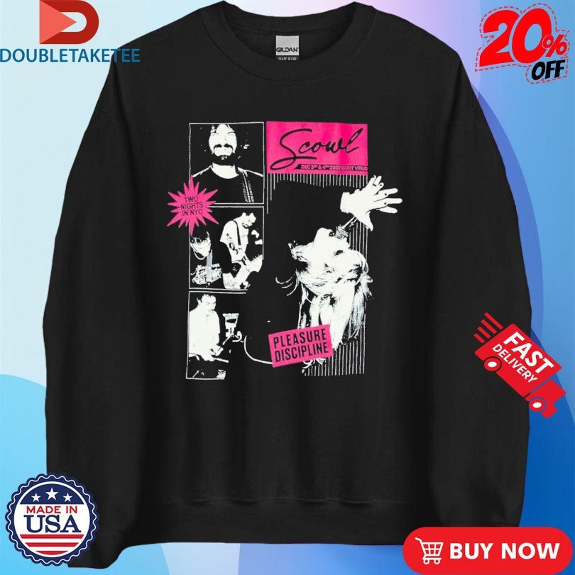 Official Scowl Pleasure Discipline Two Nights IN NYC Shirts Unisex , , , Long Sleeve Tee