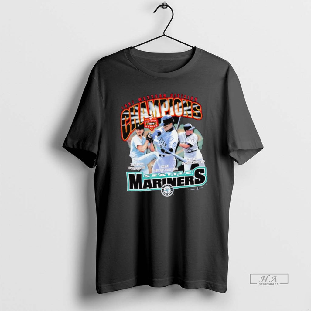 Official Seattle Mariners 1997 Western Division Champions Randy Johnson Ken Griffey Jr Alex Rodriguez