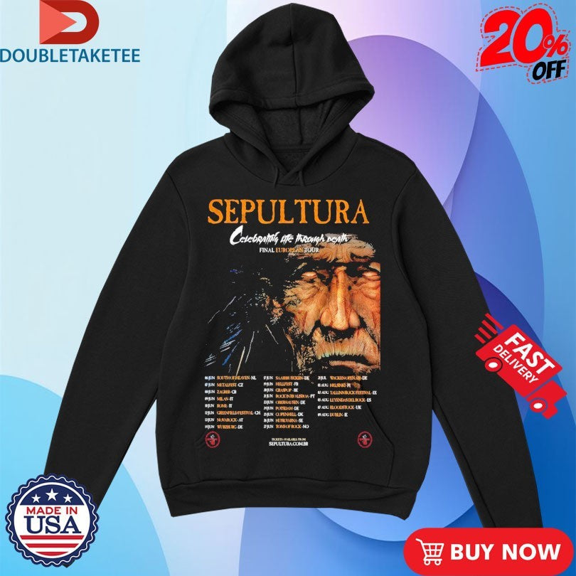 Official Sepultura Celebrating Life Through Death Final European Tour 2026 Dates Shirts Unisex , , , Long Sleeve Tee