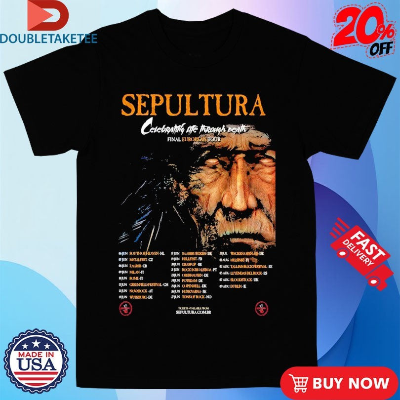 Official Sepultura Celebrating Life Through Death Final European Tour 2026 Dates Shirts Unisex , , , Long Sleeve Tee