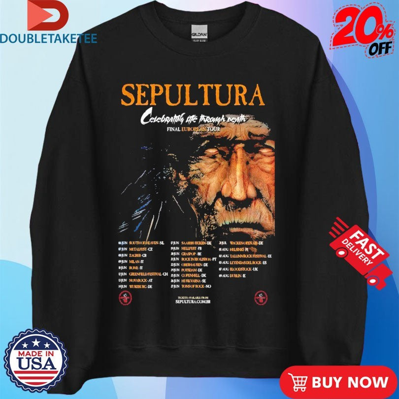 Official Sepultura Celebrating Life Through Death Final European Tour 2026 Dates Shirts Unisex , , , Long Sleeve Tee