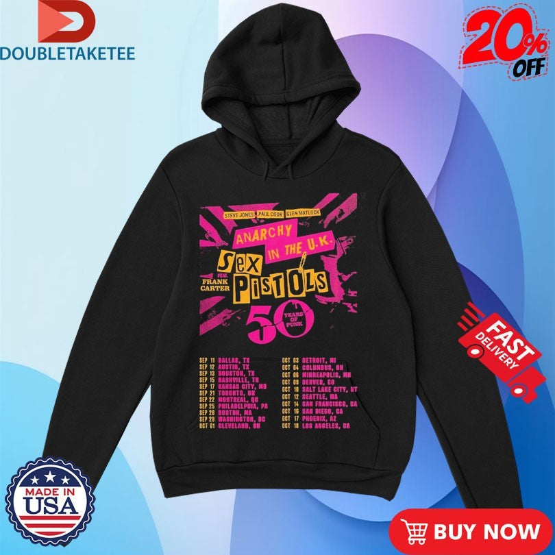 Official Sex Pistols Anarchy In The UK 50 Years Of Punk 2026 Tour Dates Shirts Unisex , , , Long Sleeve Tee