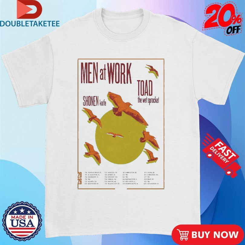 Official Shonen Knife Men At Work Toad The Wet Sprocket Tour Us 2026 Shirts Unisex , , , Long Sleeve Tee
