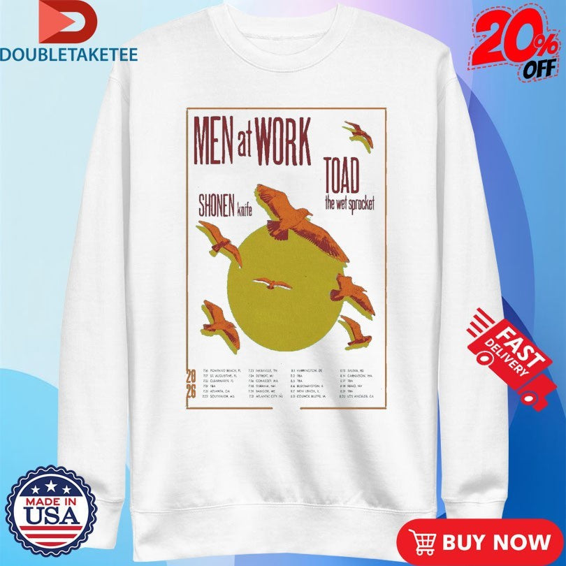 Official Shonen Knife Men At Work Toad The Wet Sprocket Tour Us 2026 Shirts Unisex , , , Long Sleeve Tee