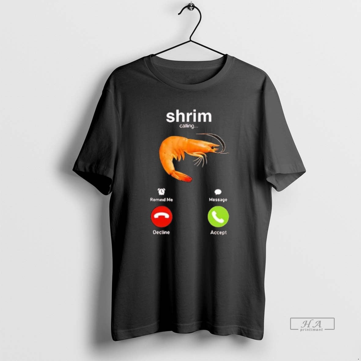 Official Shrimp Calling Phone Screen Decline Accept