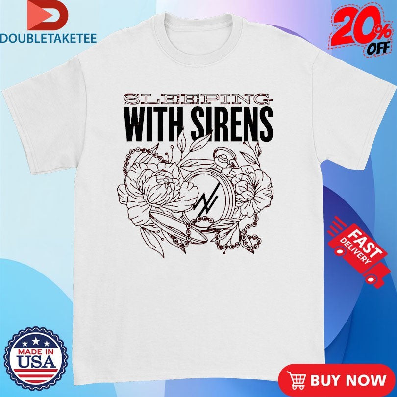 Official Sleeping With Sirens Floral Stopwatch Shirts Unisex , , , Long Sleeve Tee