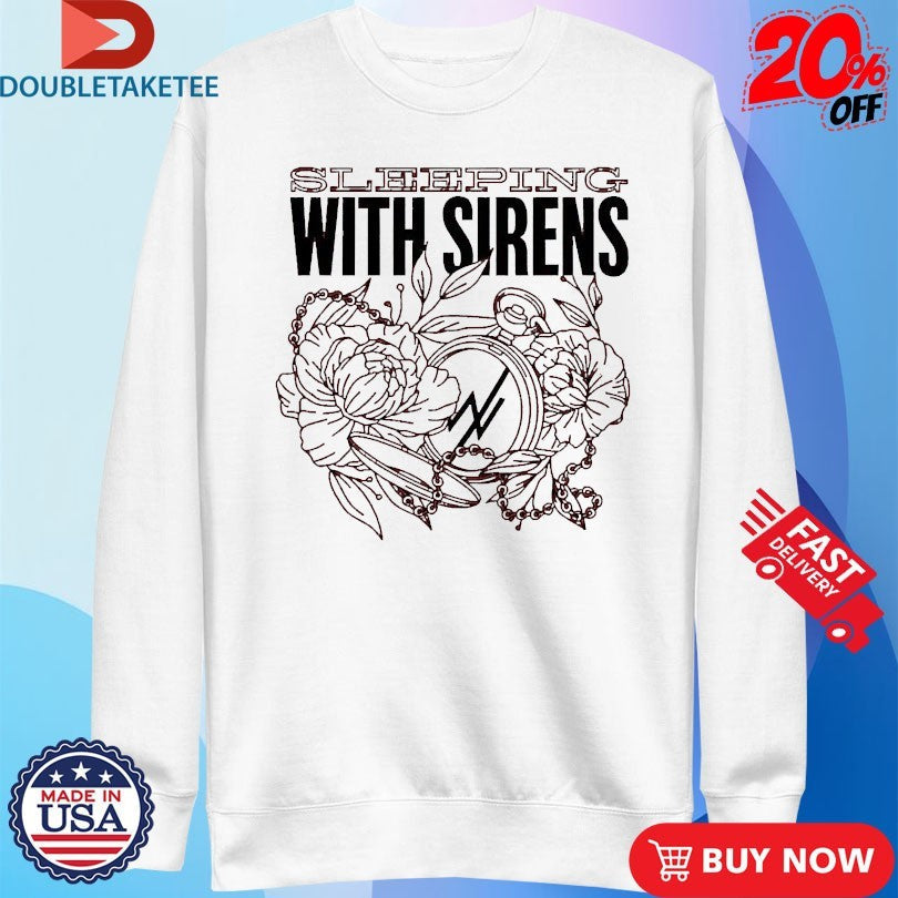 Official Sleeping With Sirens Floral Stopwatch Shirts Unisex , , , Long Sleeve Tee