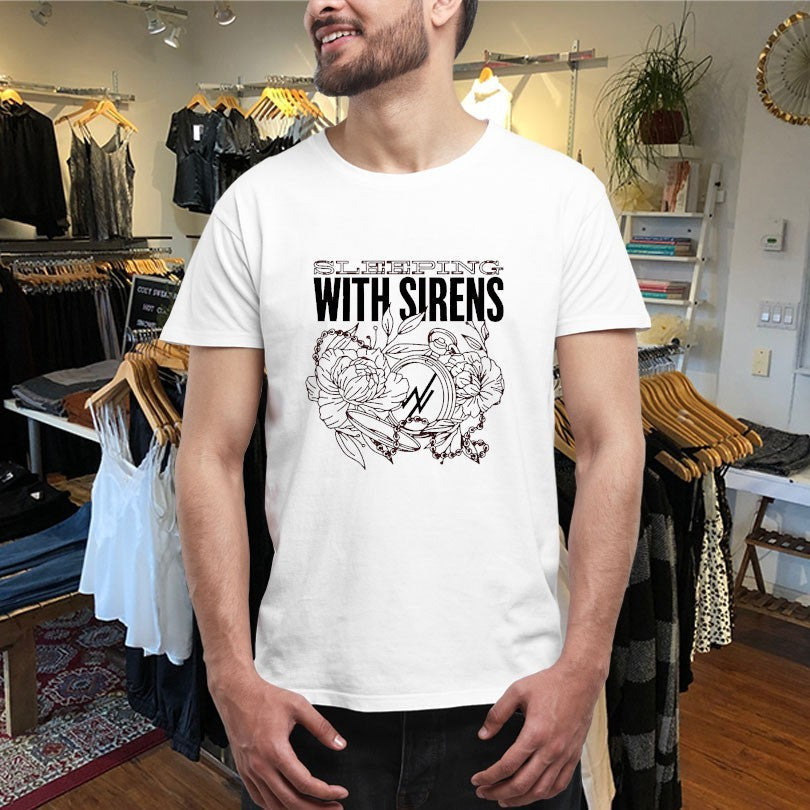 Official Sleeping With Sirens Floral Stopwatch Shirts Unisex , , , Long Sleeve Tee