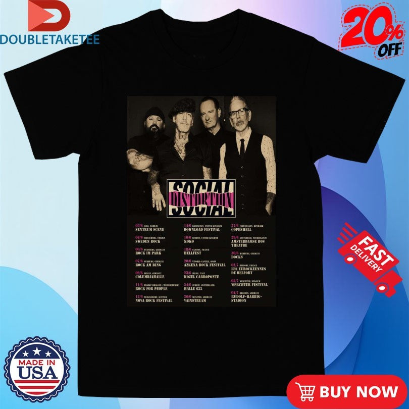 Official Social Distortion EU 2026 Shows Shirts Unisex , , , Long Sleeve Tee