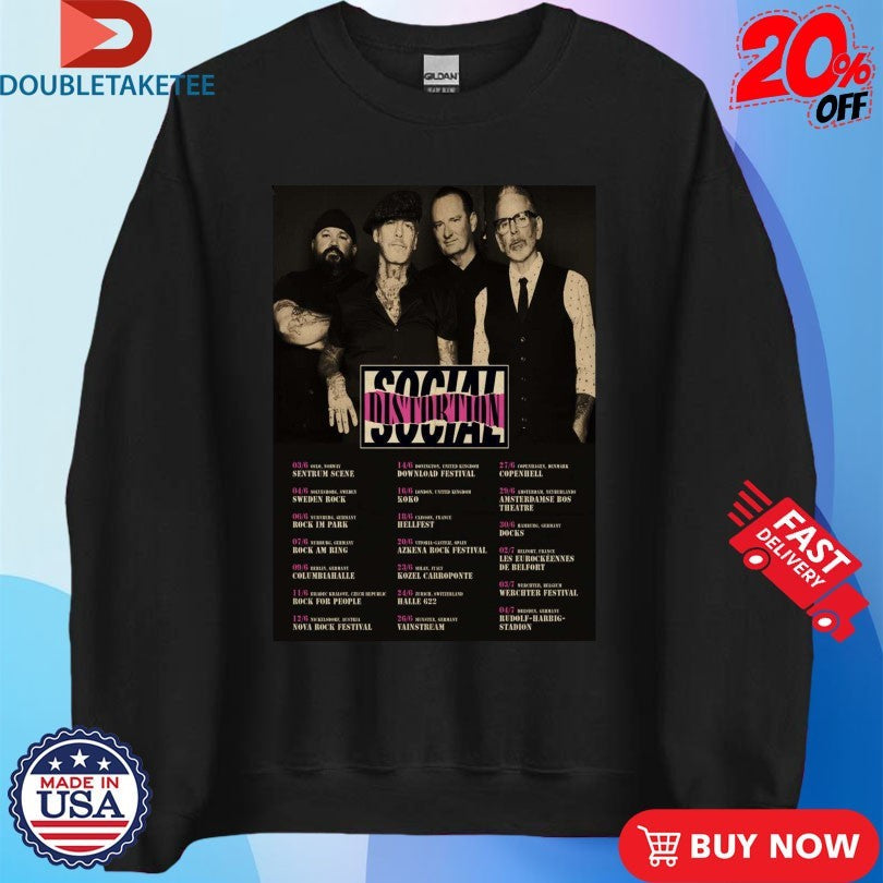 Official Social Distortion EU 2026 Shows Shirts Unisex , , , Long Sleeve Tee