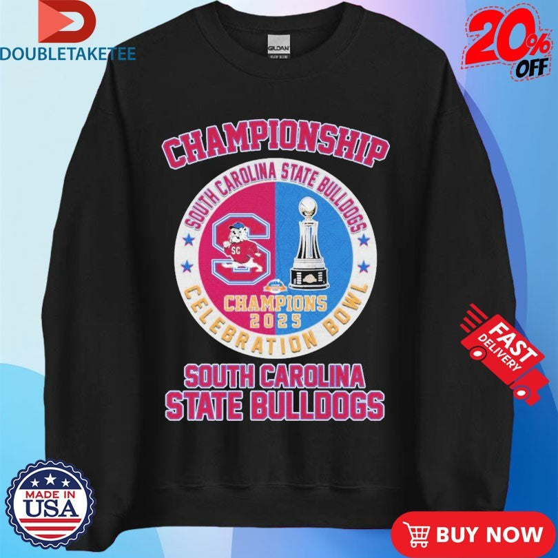 Official South Carolina State Bulldogs Celebration Bowl Champions 2025 Trophy Shirts Unisex , , , Long Sleeve Tee