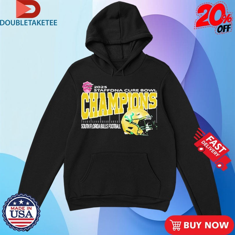 Official South Florida Bulls Staffdna Cure Bowl Champions 2025 Shirts Unisex , , , Long Sleeve Tee