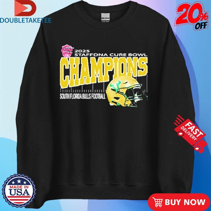 Official South Florida Bulls Staffdna Cure Bowl Champions 2025 Shirts Unisex , , , Long Sleeve Tee