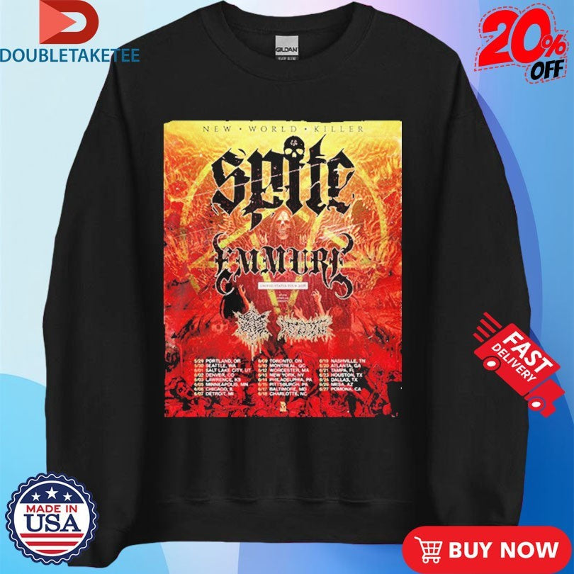 Official Spite And Emmure United States Tour 2026 New World Killer Schedule Tour Dates Shirts