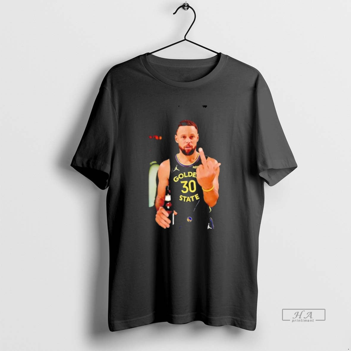 Official Stephen Curry Middle Finger Smoking Drinking Beer