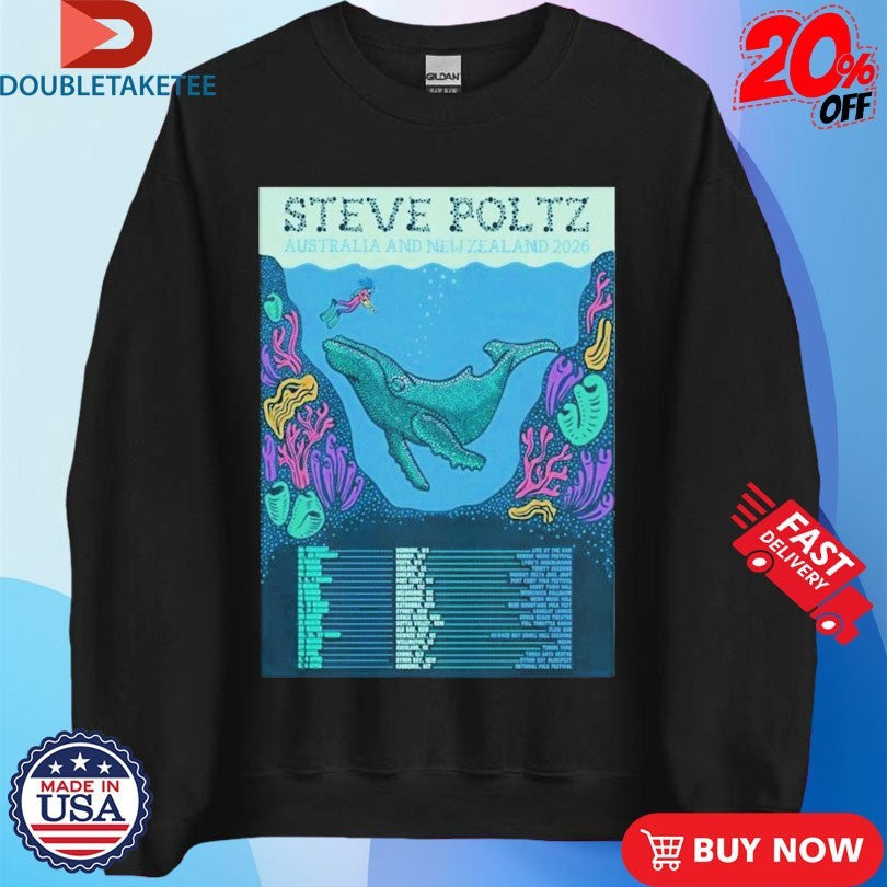 Official Steve Poltz Australia And New Zealand 2026 Tour Dates Shirts Unisex , , , Long Sleeve Tee