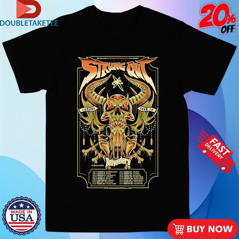 Official Strung Out Canada 2026 Tour Dates Shirts Unisex , , , Long Sleeve Tee