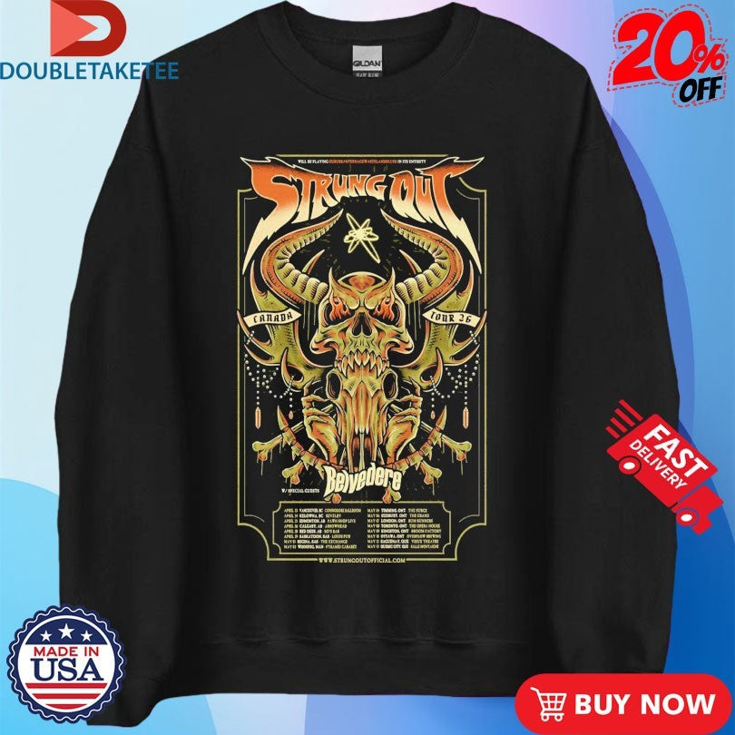 Official Strung Out Canada 2026 Tour Dates Shirts Unisex , , , Long Sleeve Tee