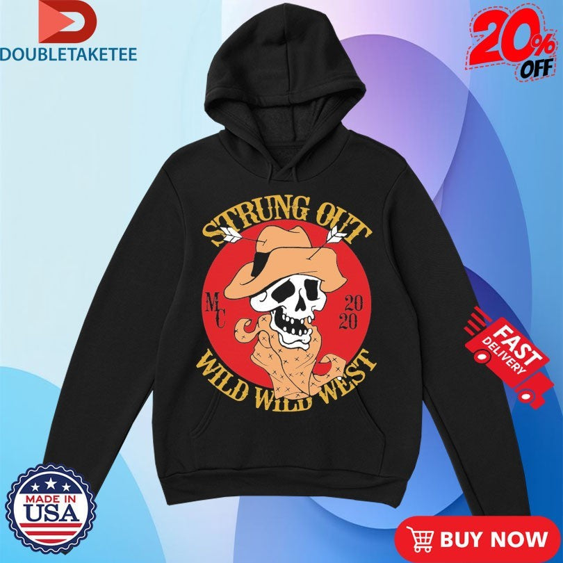 Official Strung Out Wild West Skull Shirts Unisex , , , Long Sleeve Tee