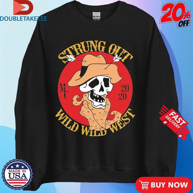Official Strung Out Wild West Skull Shirts Unisex , , , Long Sleeve Tee
