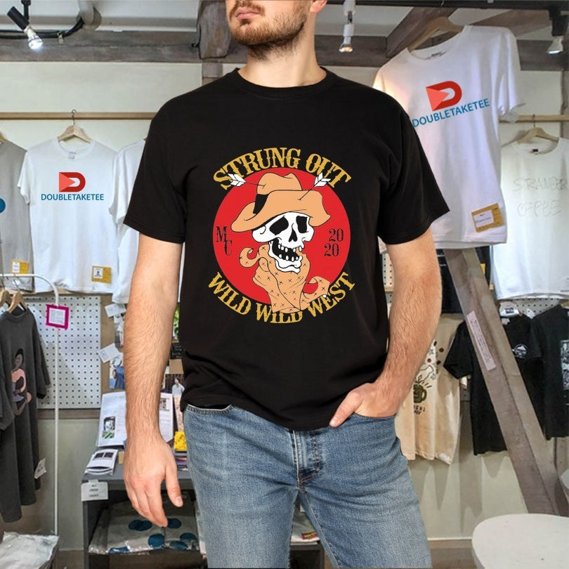Official Strung Out Wild West Skull Shirts Unisex , , , Long Sleeve Tee
