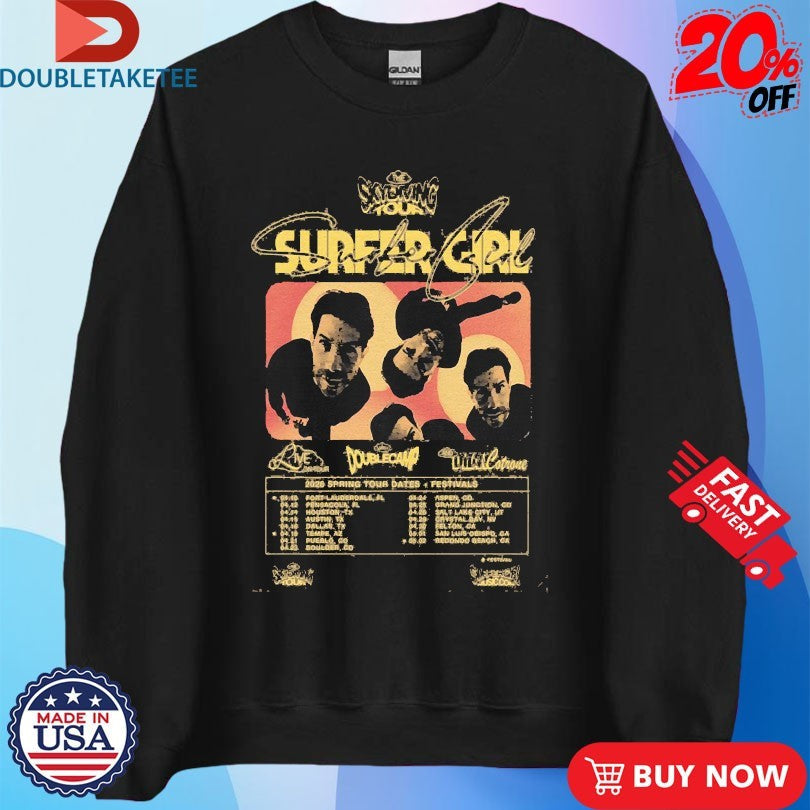 Official Surfer Girl The Skydiving Tour 2026 Shirts Unisex , , , Long Sleeve Tee