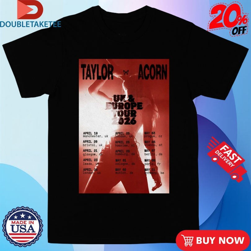 Official Taylor Acorn UK And Europe 2026 Tour Shirts Unisex , , , Long Sleeve Tee