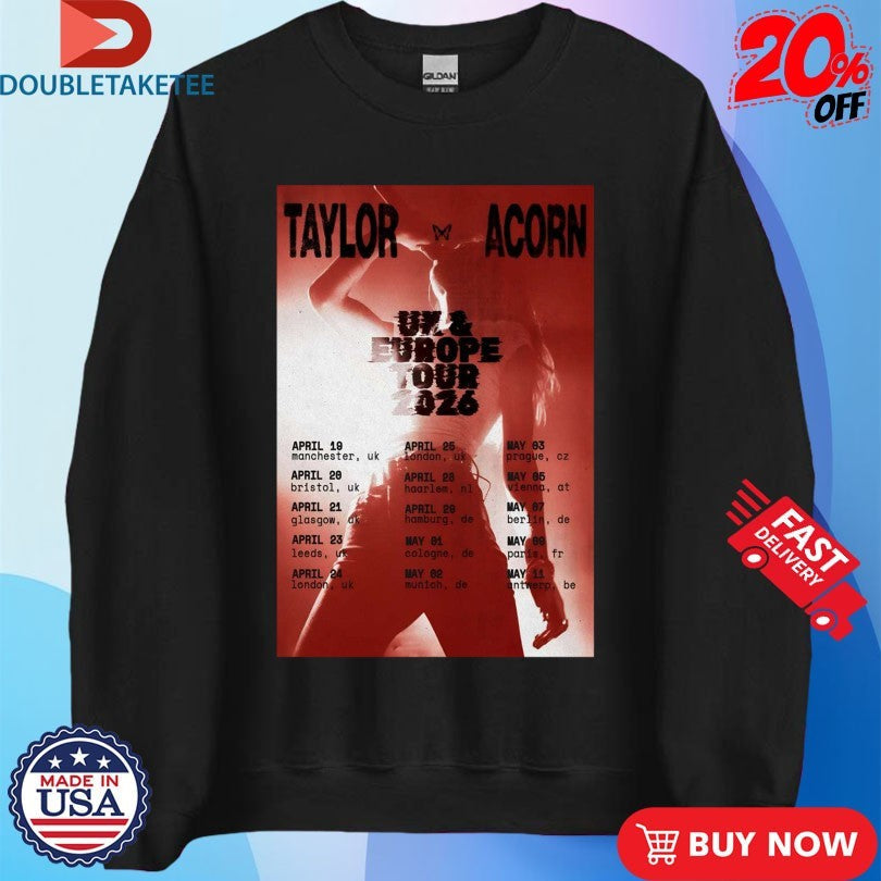 Official Taylor Acorn UK And Europe 2026 Tour Shirts Unisex , , , Long Sleeve Tee