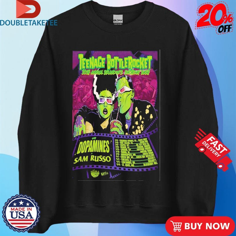 Official Teenage Bottlerocket 2026 US Tour Shirts Unisex , , , Long Sleeve Tee