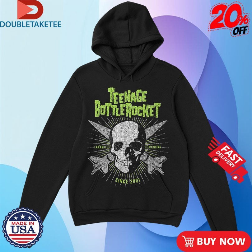 Official Teenage Bottlerocket Laramie Wyoming Since 2001 Old Logo Skull Shirts Unisex , , , Long Sleeve Tee
