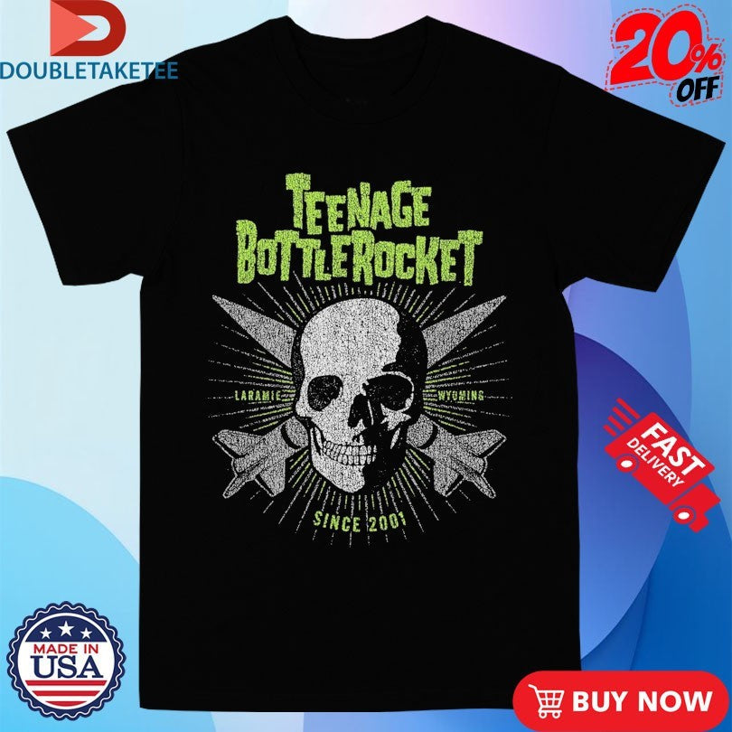 Official Teenage Bottlerocket Laramie Wyoming Since 2001 Old Logo Skull Shirts Unisex , , , Long Sleeve Tee