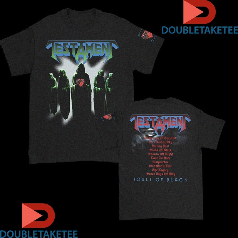 Official Testament Souls Of Black Album Cover Tracklist Shirts Unisex , , , Long Sleeve Tee