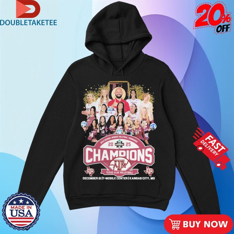 Official Texas A&amp;M Aggies NCAA Women’s Volleyball National Champions 2025 Team Players Shirts