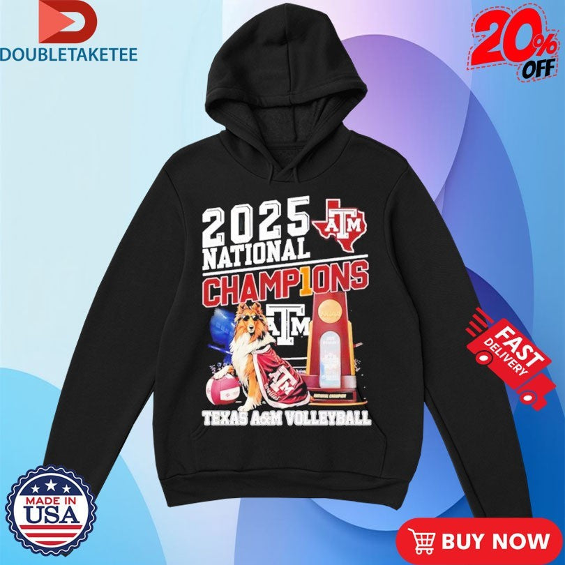 Official Texas A&amp;M Aggies Volleyball National Champions 2025 Mascot Trophy Shirts Unisex , , , Long Sleeve Tee