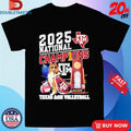Official Texas A&amp;M Aggies Volleyball National Champions 2025 Mascot Trophy Shirts Unisex , , , Long Sleeve Tee