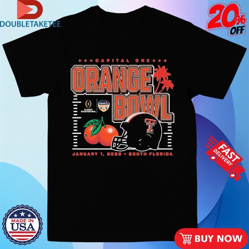 Official Texas Tech Red Raiders 2026 Orange Bowl Capital One CFP Shirts Unisex , , , Long Sleeve Tee