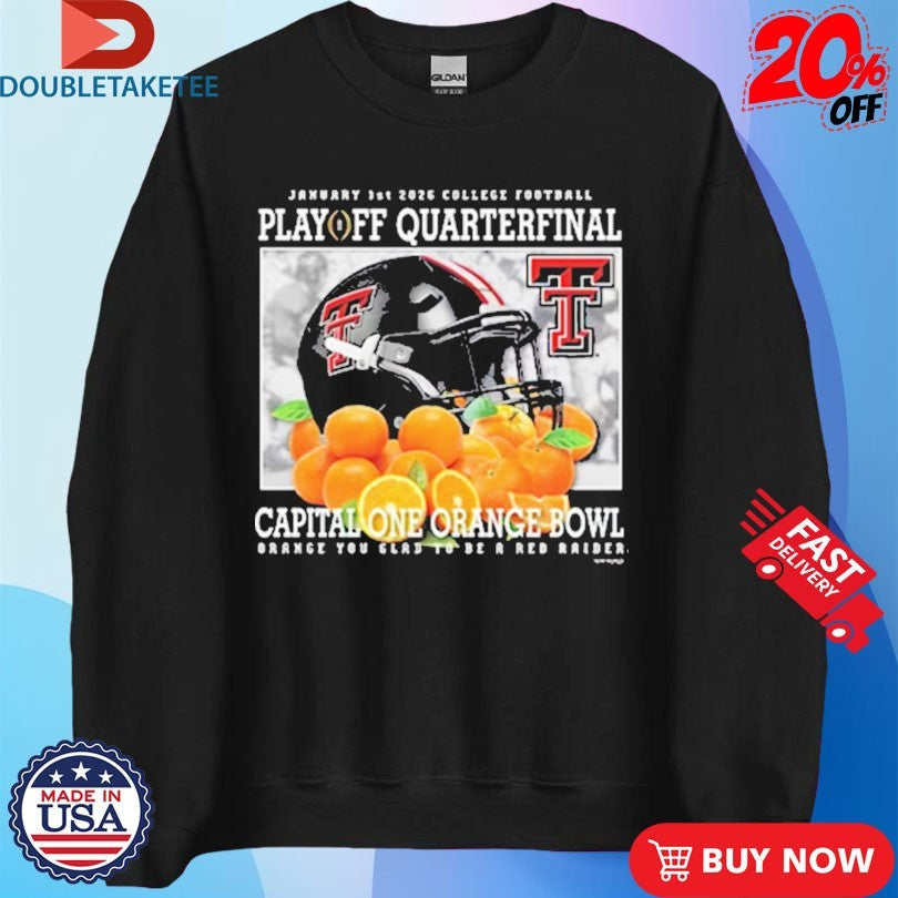 Official Texas Tech Red Raiders CFP Play Off Quarterfinal 2026 Orange Bowl Shirts Unisex , , , Long Sleeve Tee