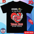 Official Texas Tech Red Raiders In My Veins Jesus In My Heart Diamond Shirts Unisex , , , Long Sleeve Tee