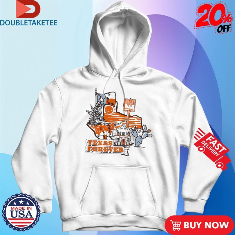 Official The Alamo X Whataburger Texas Forever Shirts Unisex , , , Long Sleeve Tee