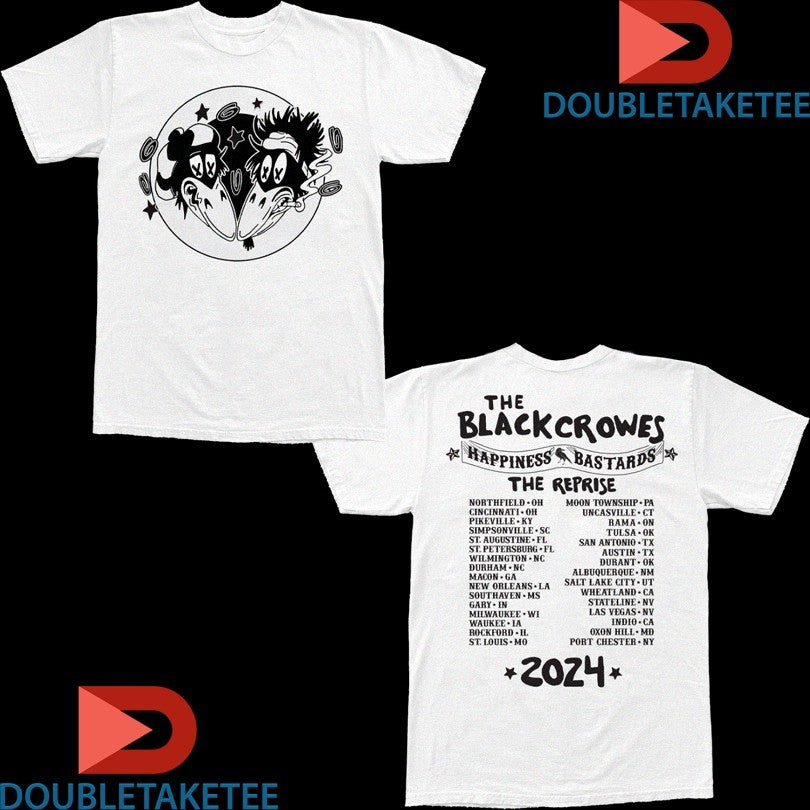 Official The Black Crowes Happiness Bastards The Reprise Tour 2024 Shirts Unisex , , , Long Sleeve Tee