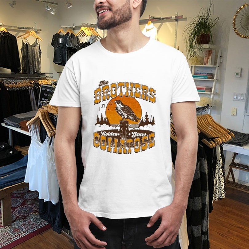 Official The Brothers Comatose Golden Grass Guitar Bird Shirts Unisex , , , Long Sleeve Tee