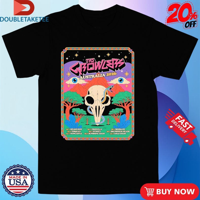 Official The Growlers Australia 2026 Tour Eyes Snake Skull Shirts Unisex , , , Long Sleeve Tee